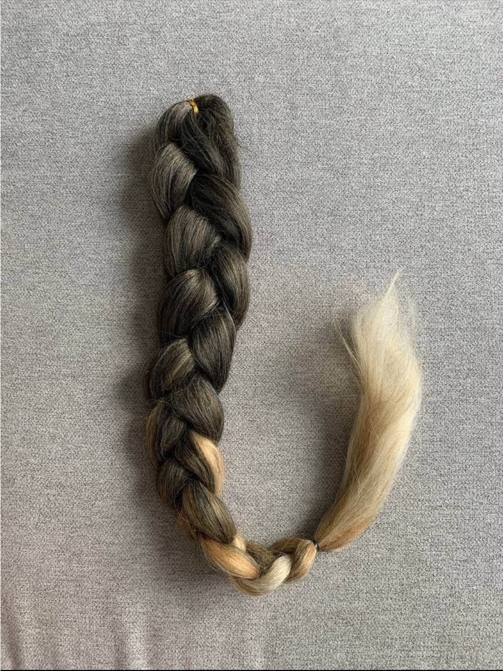 Braided Hair Extension - Ash Brown to Blonde Ombre — 30”